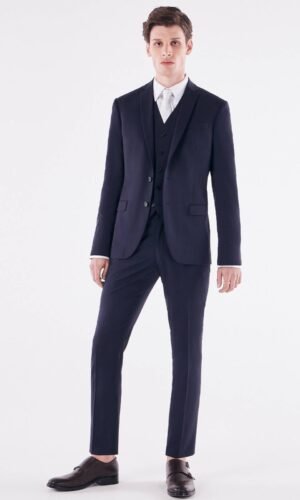 Terno Slim Marinho Poliviscose Jordhan | Alfaiataria Premium