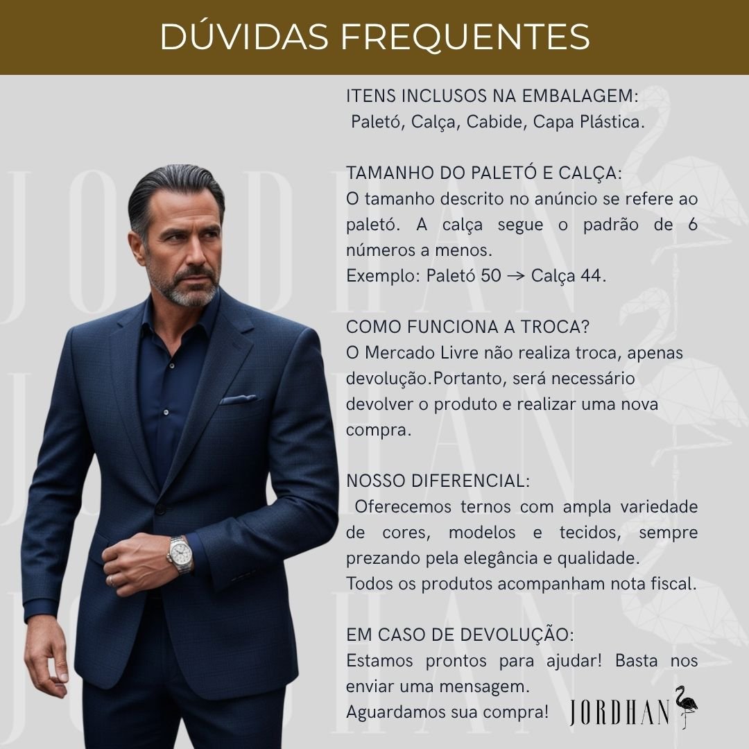 Jordhan Alta Costura Poliviscose Cinza Metálico | Terno Masculino Alfaiataria Premium - Imagem 7