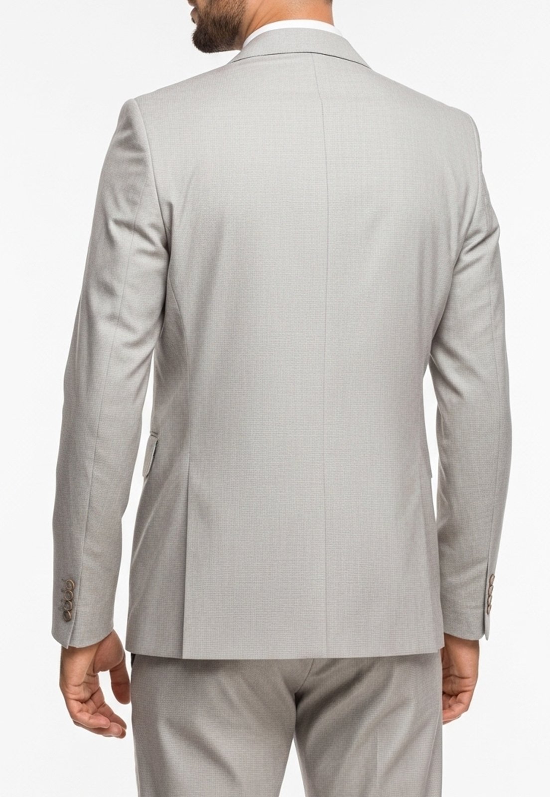Jordhan Alta Costura Poliviscose Cinza Metálico | Terno Masculino Alfaiataria Premium - Imagem 6