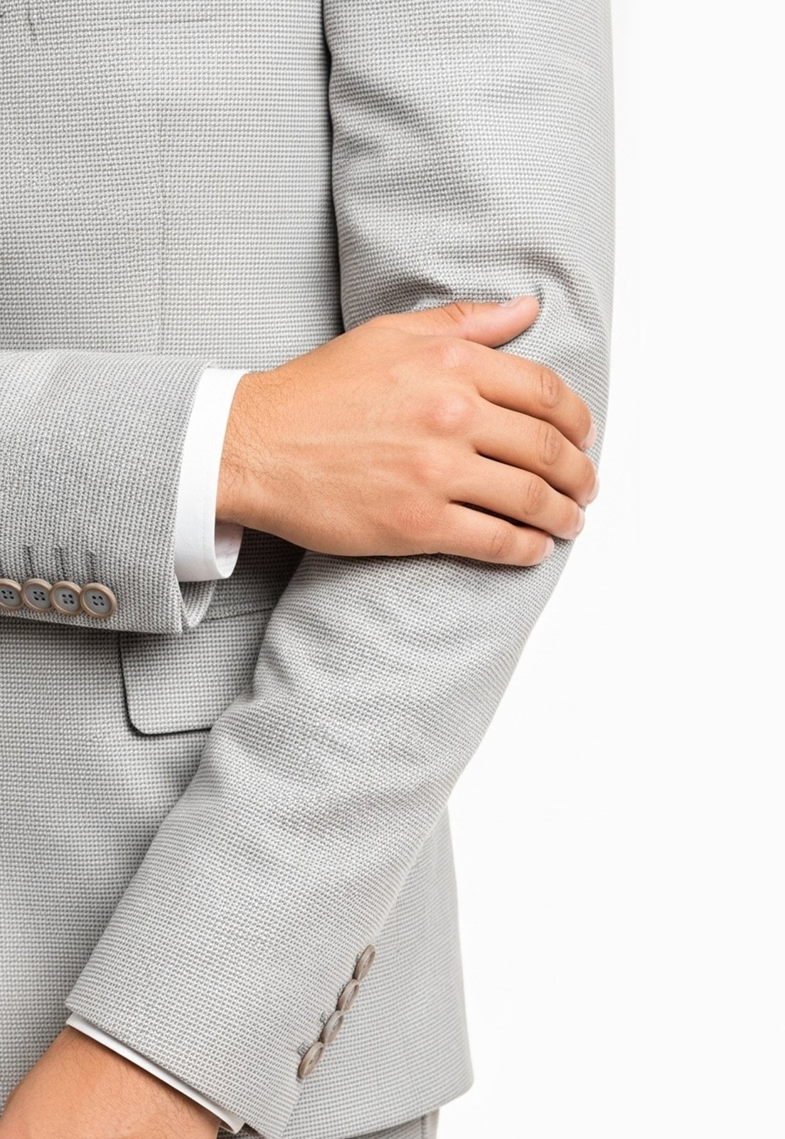 Jordhan Alta Costura Poliviscose Cinza Metálico | Terno Masculino Alfaiataria Premium - Imagem 3