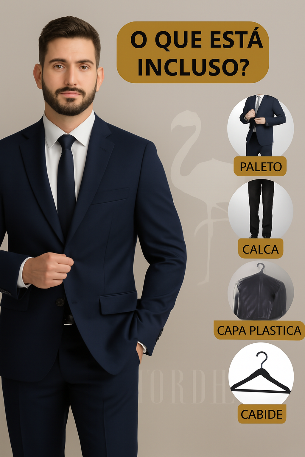 Jordhan Alta Costura Poliviscose Cinza Metálico | Terno Masculino Alfaiataria Premium - Imagem 8